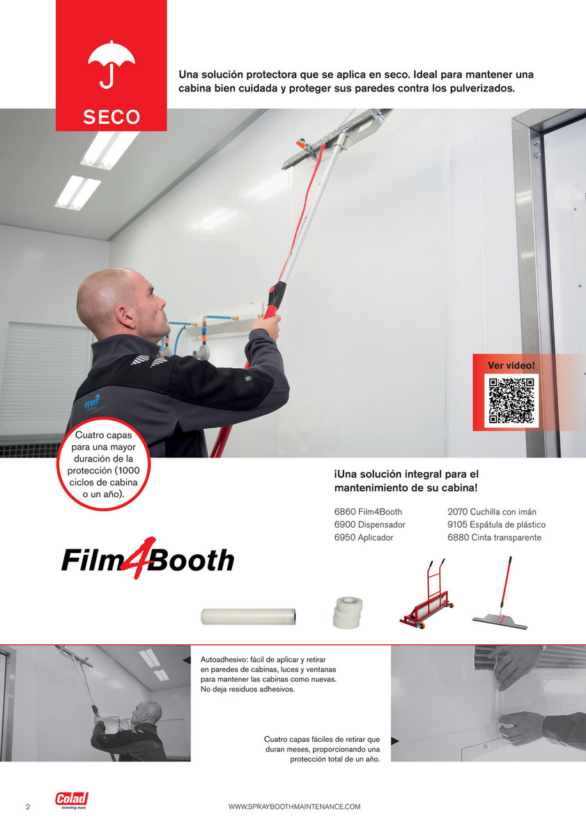 Brochures Colad - Spray Booth Maintenance Brochure - ES - 3 rolls of tape  Film4Booth